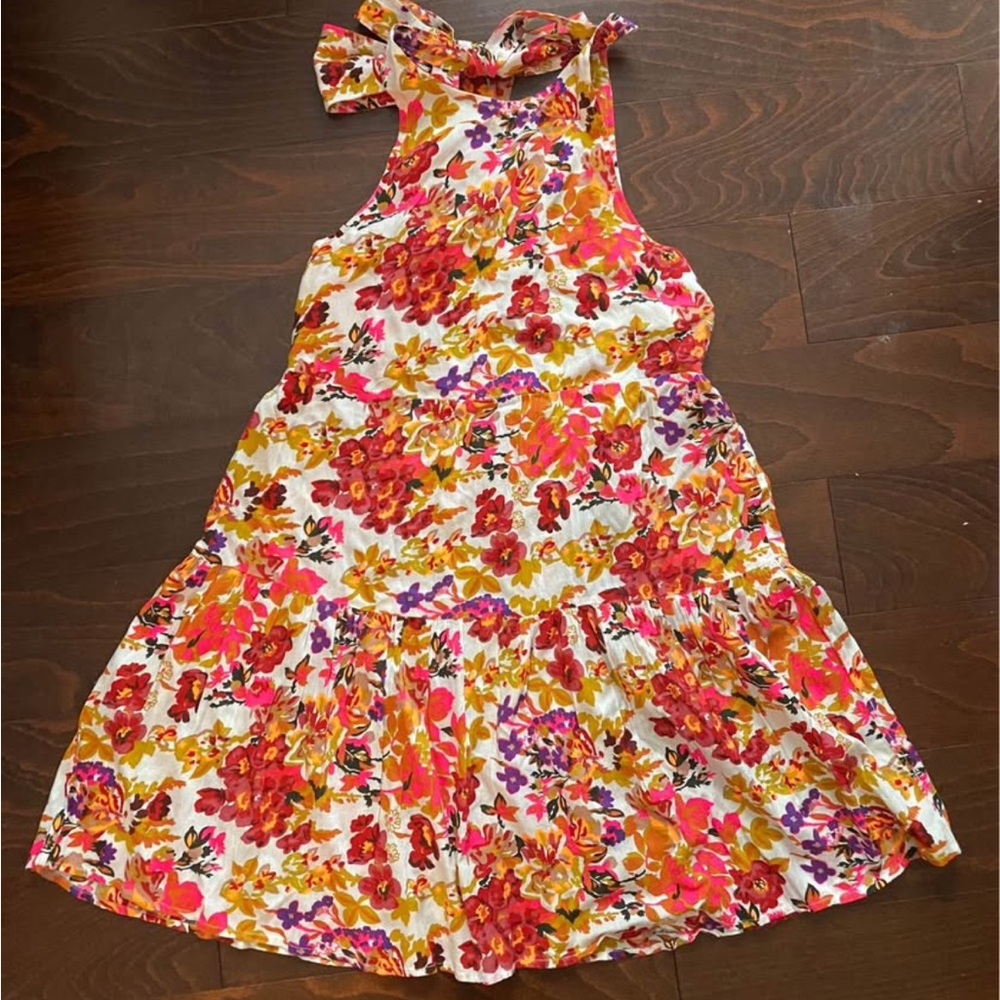 NATURAL LIFE Floral Kids Dress - Pink, Orange, Purple